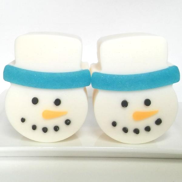 Snowman with Blue Brim (made to order)