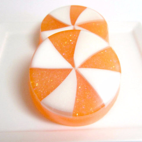 Orange and Vanilla Candy Swirl Soap