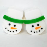 Snowman with Green Brim  (made to order)